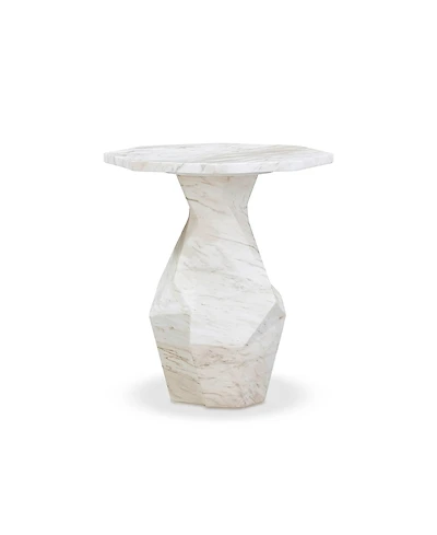Tov Furniture Esme Faux Marble Indoor/Outdoor Round Side Table