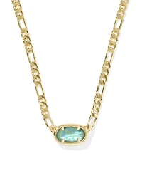 Elisa Figaro Chain Short Pendant Necklace, 16"-19"