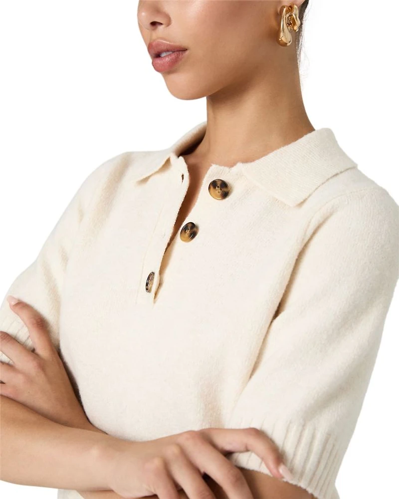 Vhari Short Sleeve Henley Sweater