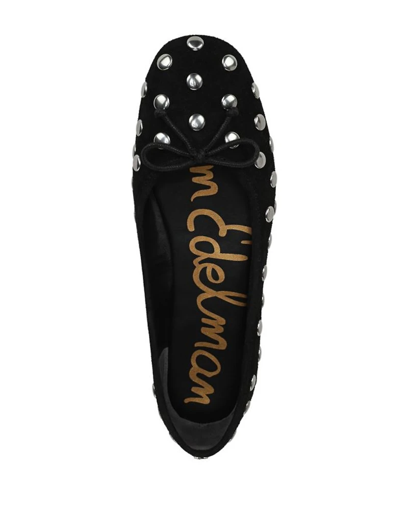 Women's Alie Stud Leather Ballet Flats