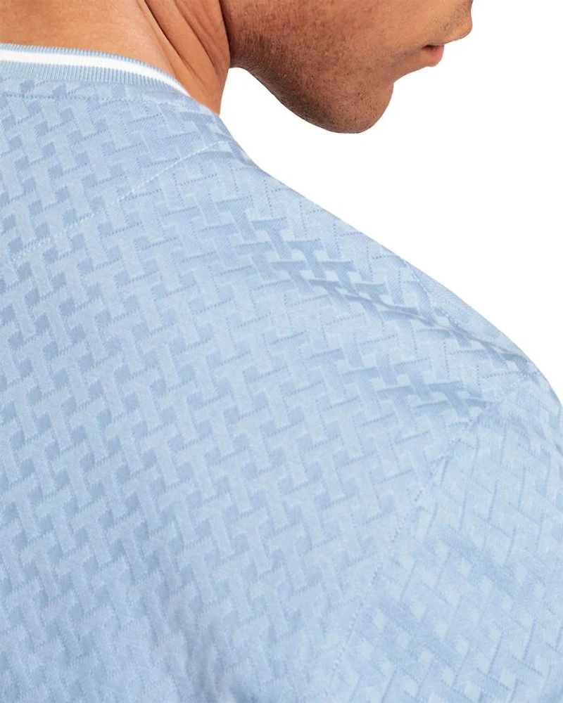 Hagen Branded T Texture Cotton Stretch Tee