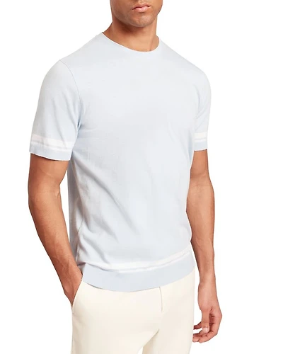 Eauts Block Stripe Trim Cotton Knit Tee
