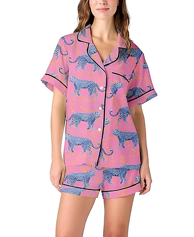 Katie Kime Cosmic Cheetah Pajama Shorts Set