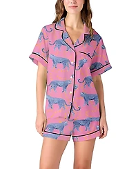 Katie Kime Cosmic Cheetah Pajama Shorts Set
