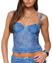 Edikted Shailee Ruffled Bra Top