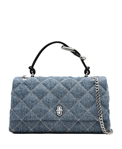 Marc Jacobs The Dual Chain Quilted Denim Shoulder Bag