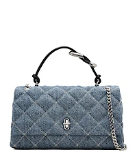Marc Jacobs The Dual Chain Quilted Denim Shoulder Bag