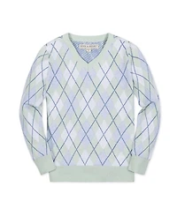 Unisex Hope & Henry Boys' Organic Long Sleeve Fine Gauge V-Neck Sweater