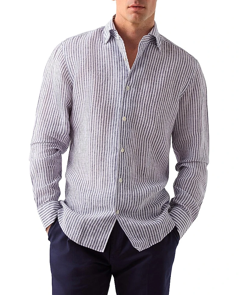 Robert Talbott Morgan Stripe Linen Shirt