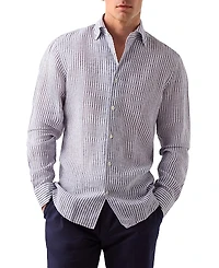 Robert Talbott Morgan Stripe Linen Shirt