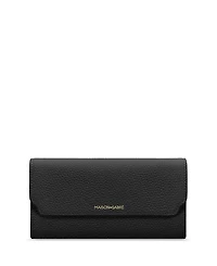 Long Leather Flap Wallet