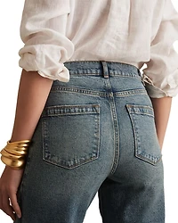 Molly Barrel Leg Jeans Mid Blue