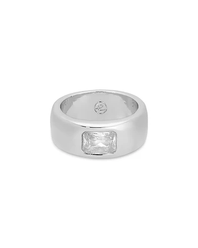 Treasure Emerald Cut Cubic Zirconia Band Ring