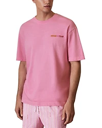 Reiss Che Brava Washed Sunset Graphic Tee