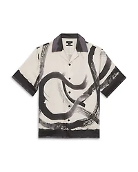 Oversized Printed Camp Shirt