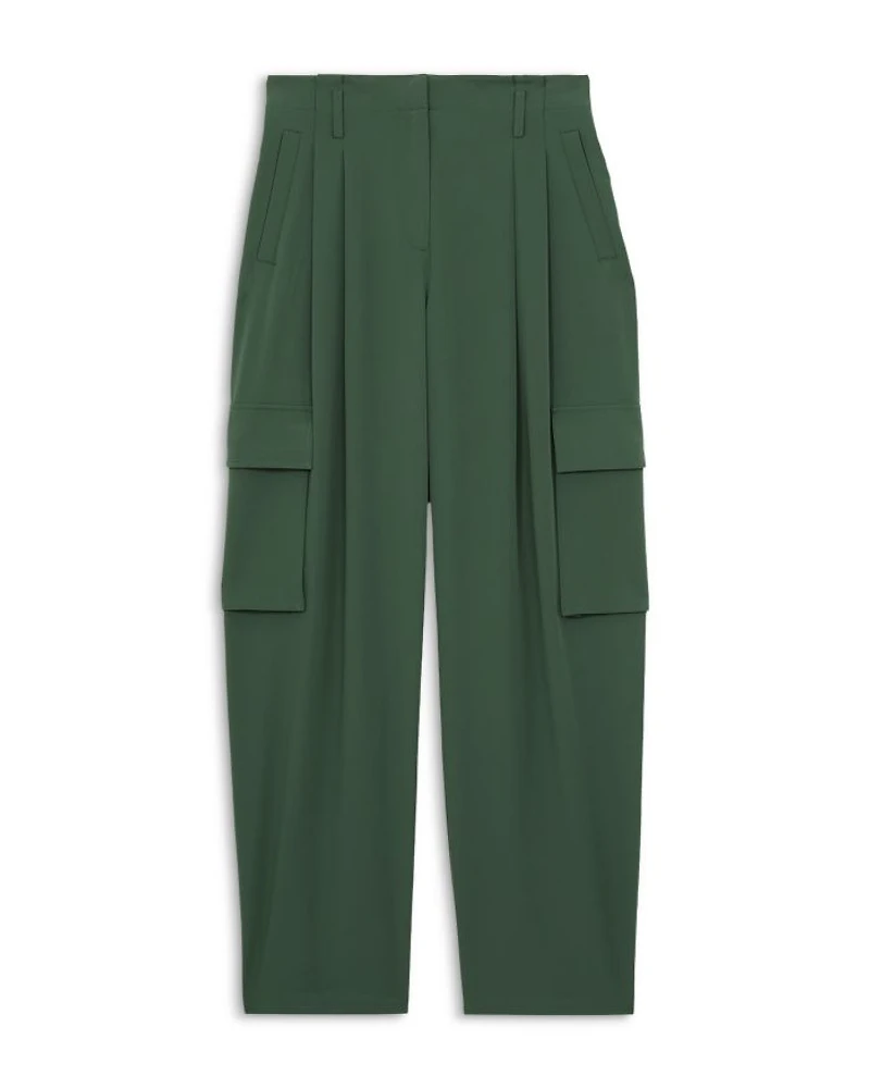 Orla Wide Leg Pleated Cargo Trousers