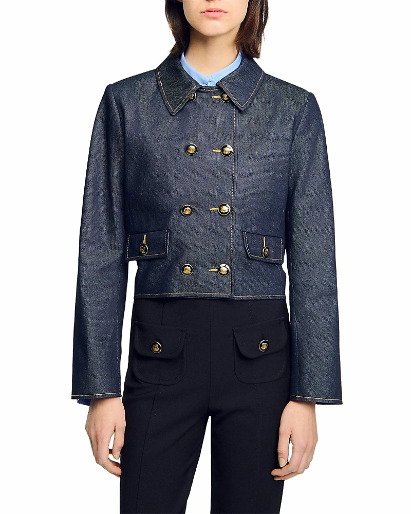 Sandro Tailored Denim Jacket