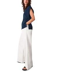 Button Down Tie Side Blouse