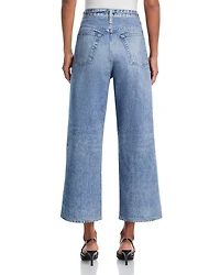 Miramar Andi High Rise Wide Leg Cotton Terry Sweatpant Jeans Scarlet