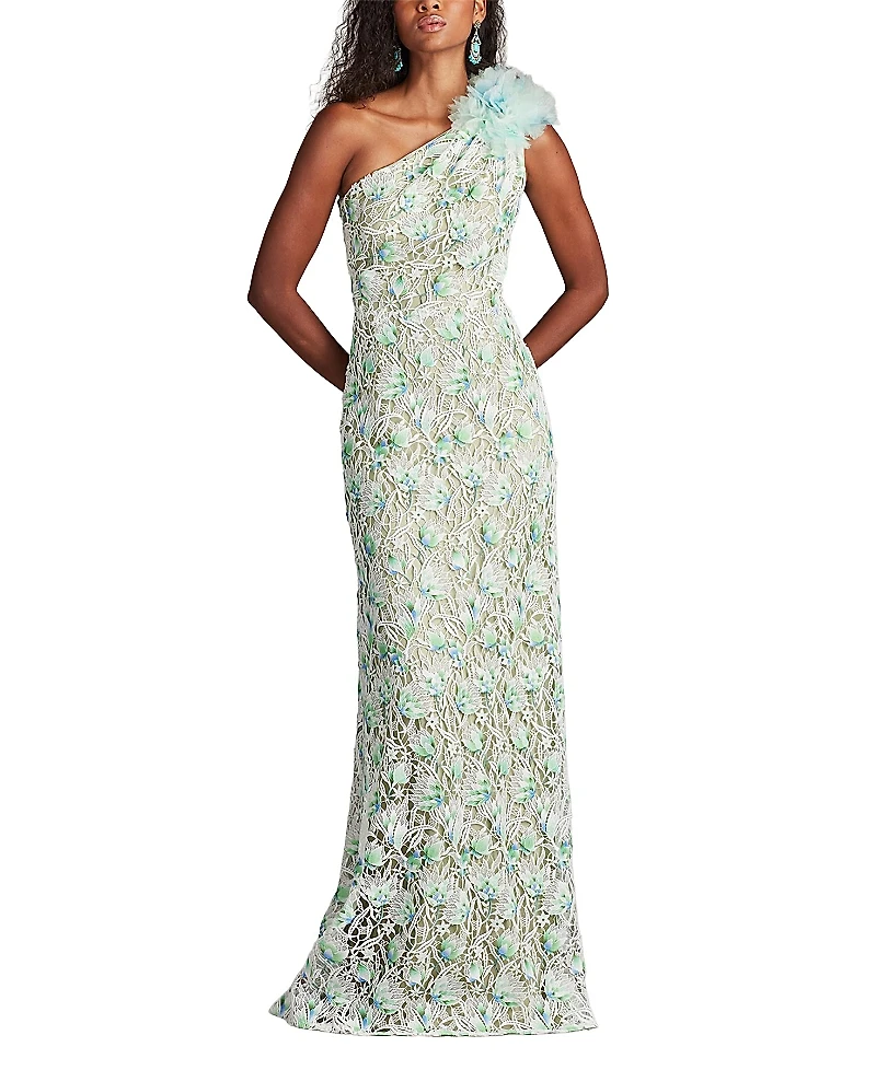 Tadashi Shoji Kahli 3D Floral Embroidered Gown