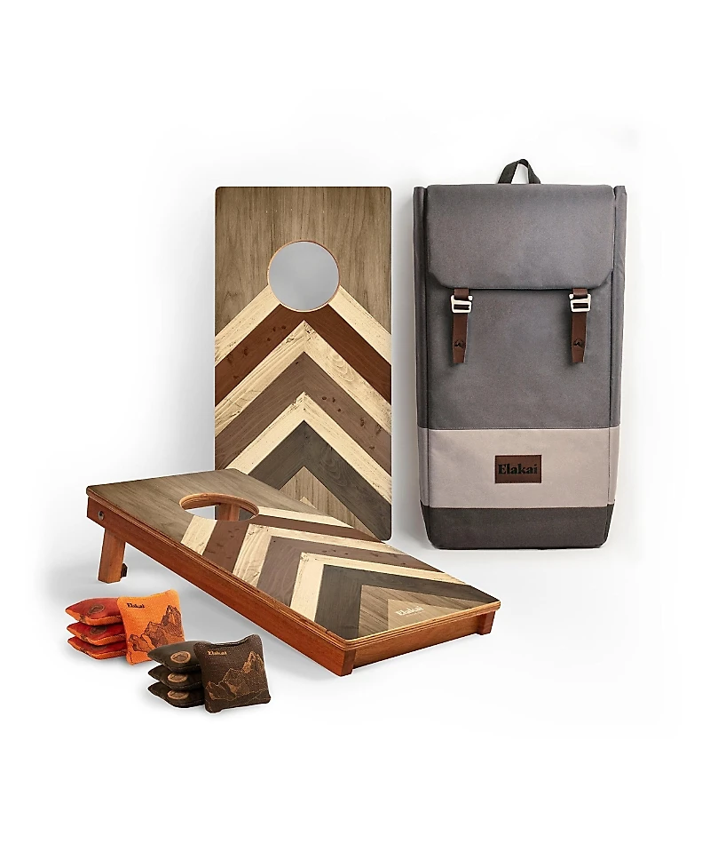 Elakai 1ft x 2ft Mahogany Pathfinder Cornhole Board Set