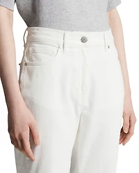 Mid Rise Straight Jeans Natural White