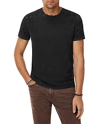John Varvatos Regular Fit Tonal Embroidered Tee