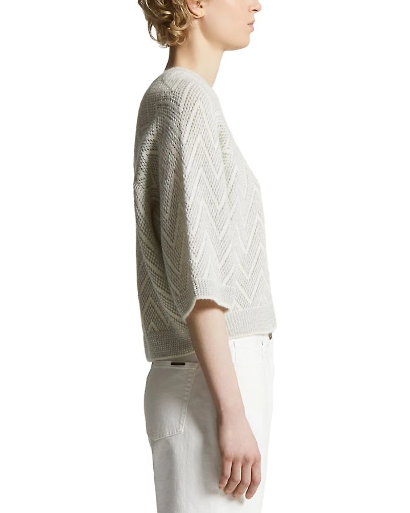 Zigzag Raglan Sleeve Sweater