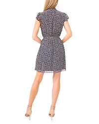Printed Ruffled Mini Dress