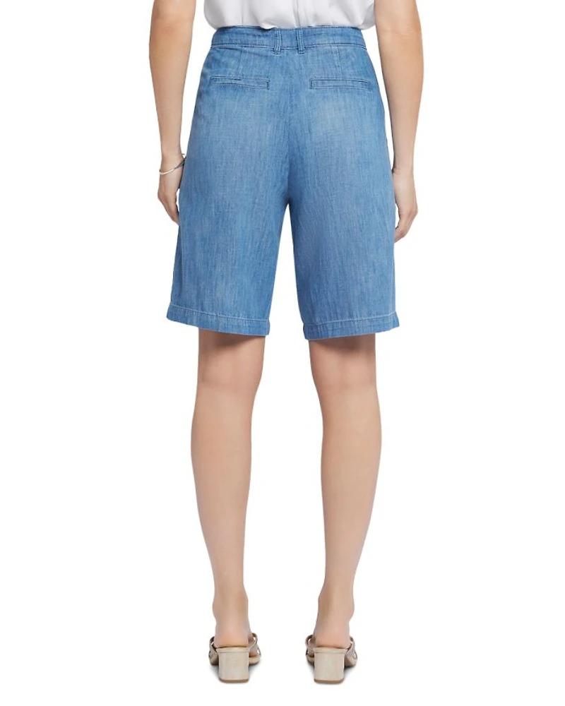 Petite Relaxed Denim Bermuda Shorts Corfu