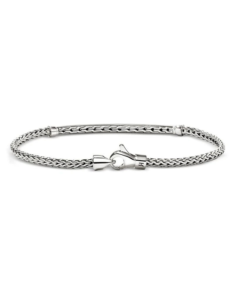 JH Essentials Sterling Silver Blue Sapphire Pavé Bracelet