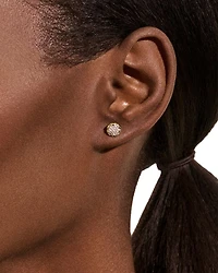 JH Essentials 14K Yellow Gold Diamond Pavé Stud Earrings