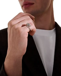 Sterling Silver Blue Sapphire Naga Ring