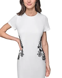 Scuba Crepe Soutache Dress