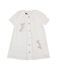 Maniere Girls' Delicate Floral Short Sleeve Dress - Little Kid