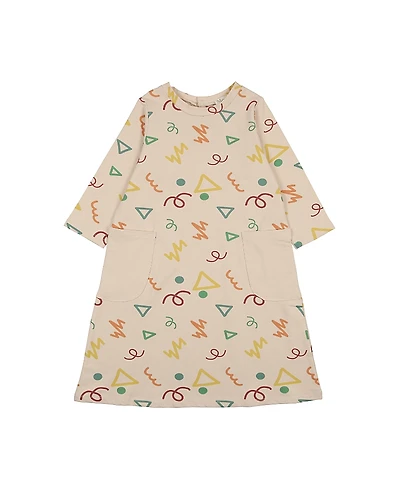Maniere Girls' Summer Fun 3/4 Sleeve Dress - Little Kid, Big Kid