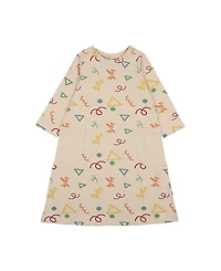 Maniere Girls' Summer Fun 3/4 Sleeve Dress - Little Kid, Big Kid