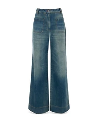 High Rise Wide Leg Alina Jeans Washed Blue