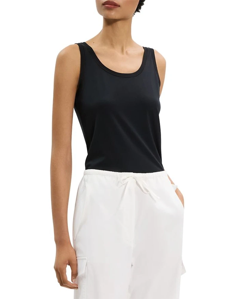 Sweater Trim Double Scoop Tank