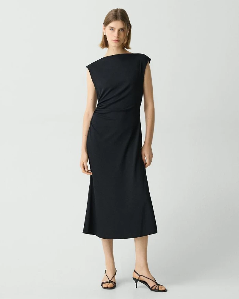 Boat Neck Midi Dress
