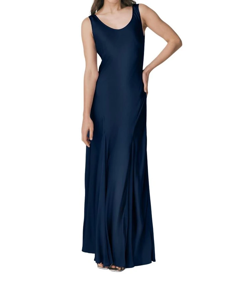 Willow Satin Maxi Sip Dress