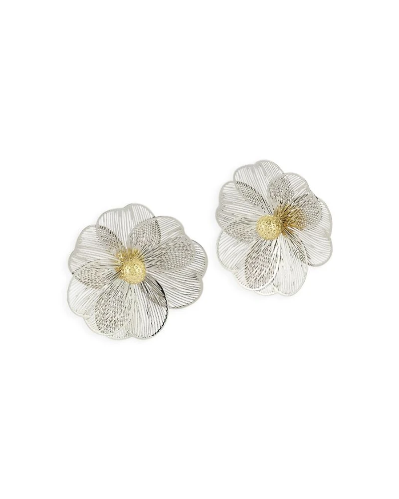 Flower Statement Stud Earrings - Exclusive