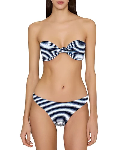 Margot Textured Stripe Bikini Bottom