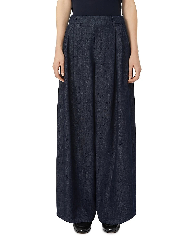 Max Mara Wide Leg Denim Pants