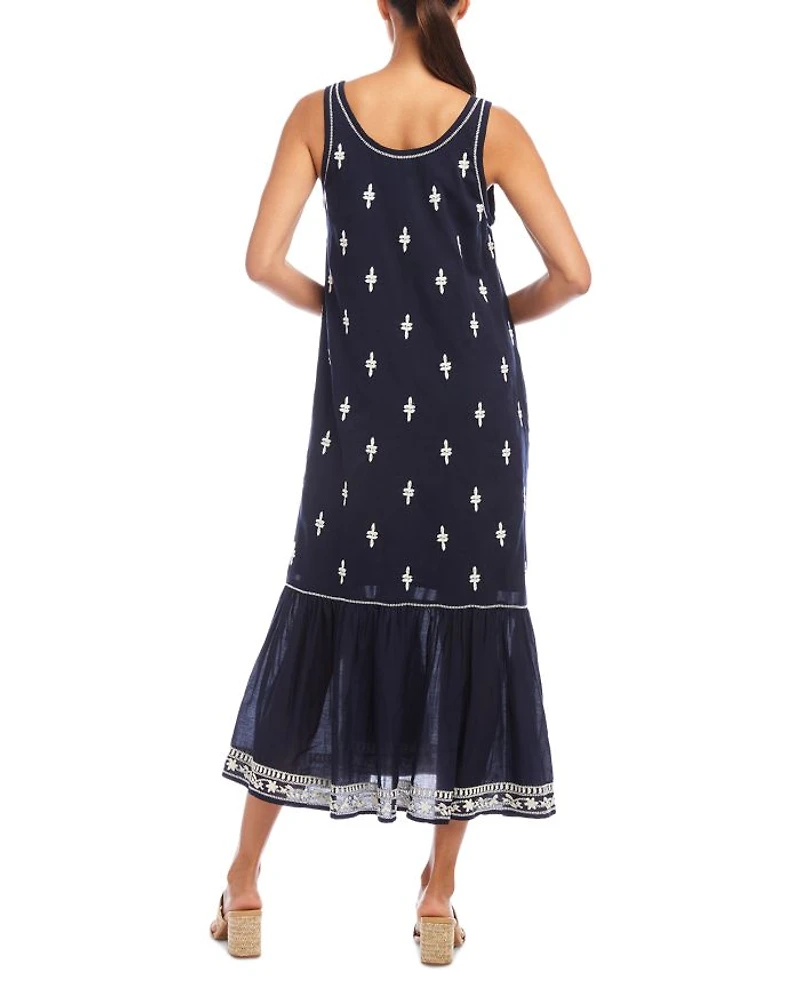 Embroidered Midi Dress