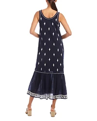 Embroidered Midi Dress
