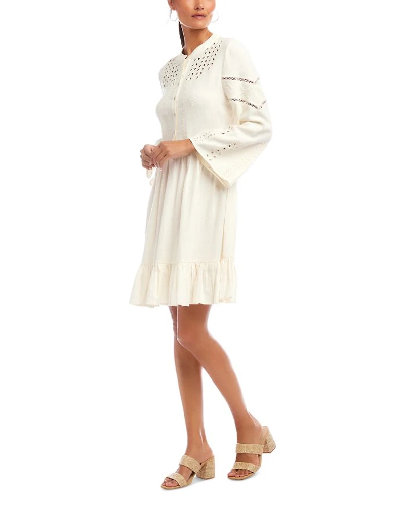 Tiered Flare Sleeve Dress