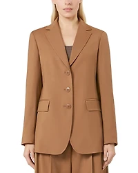 Max Mara Studio Wool Notched Lapel Blazer
