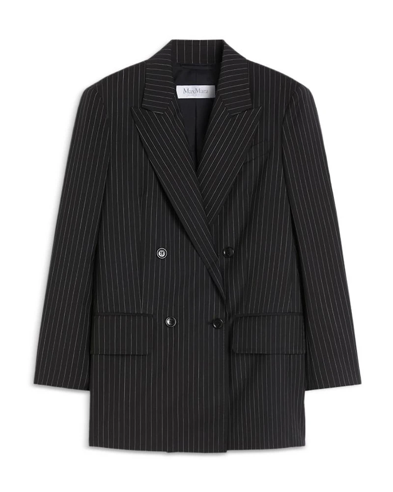 Wool Pinstriped Blazer