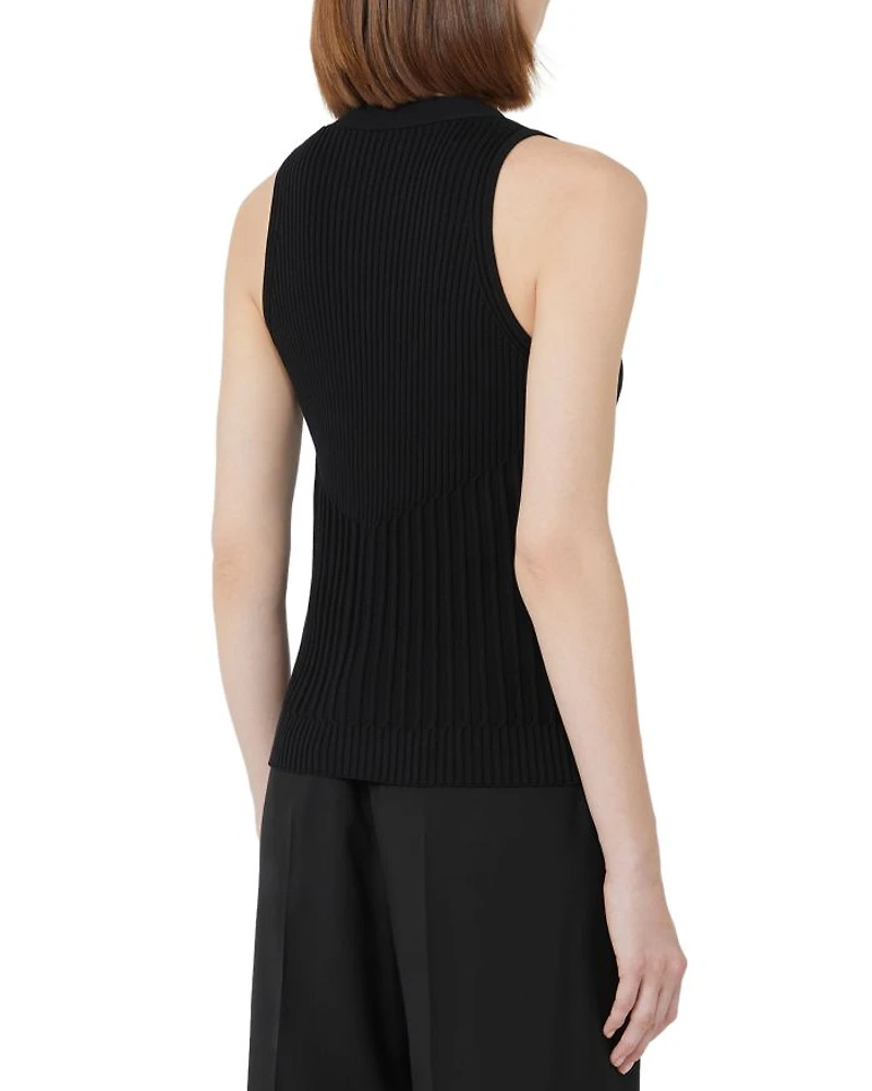 Bimba V Neck Button Front Top